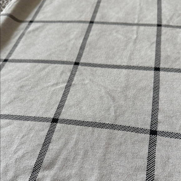 Neutral Plaid Pencil Skirt Knee Length Business Casual Size L - Picture 3 of 3